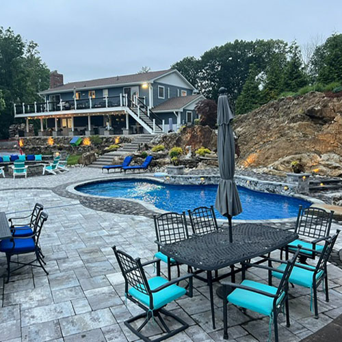 backyard rennovation nj sussex county paver patio contractor